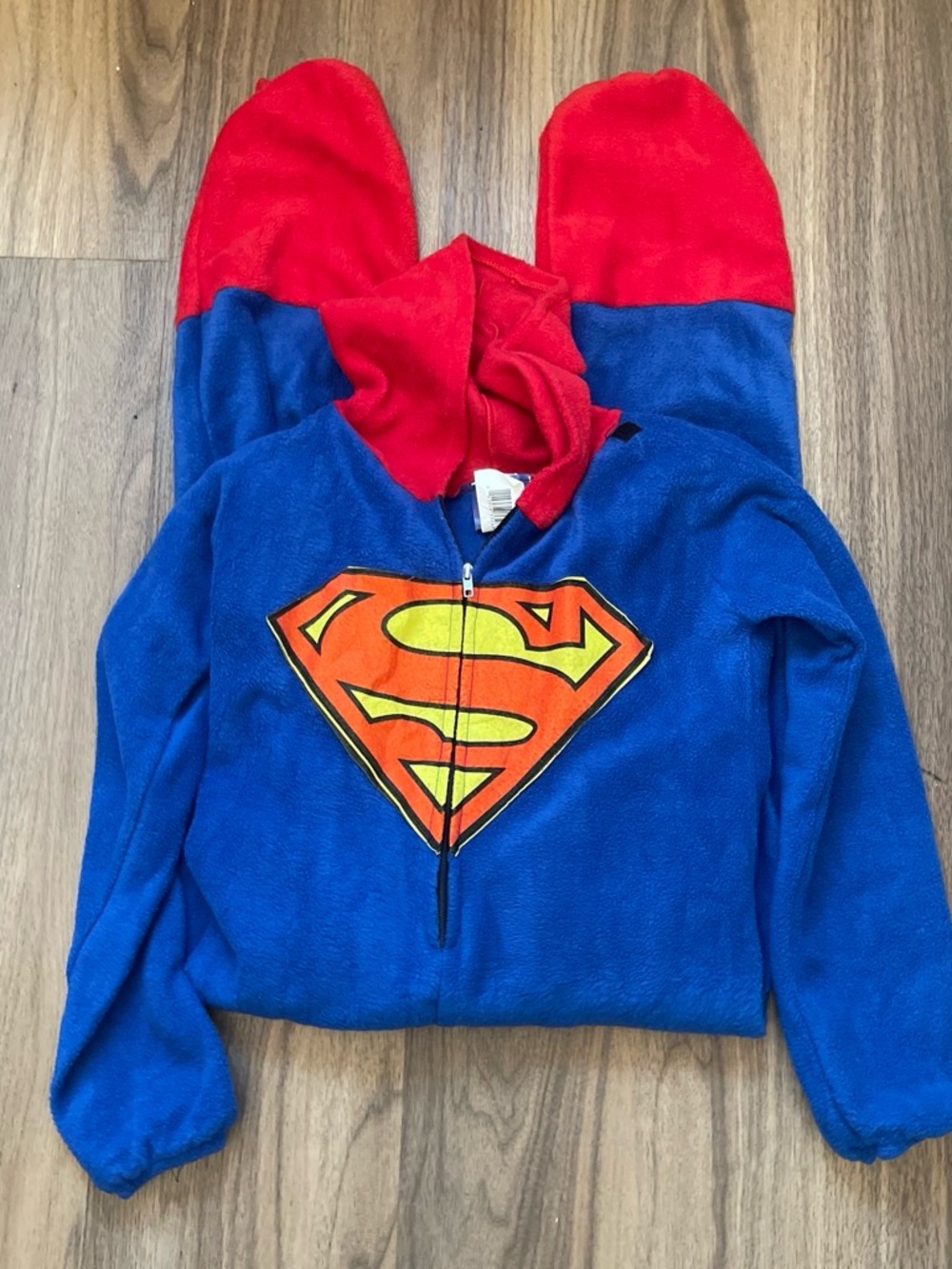 Adult Blue and Red Superman onesie